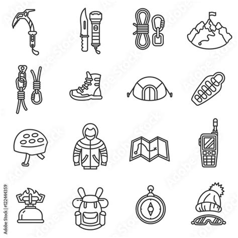 Mountaineering Icons & Symbols .